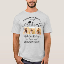 Herzlichen Glückwunsch Graduate Foto Collage Absch T-Shirt