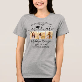 Herzlichen Glückwunsch Graduate Foto Collage Absch Tri-Blend Shirt