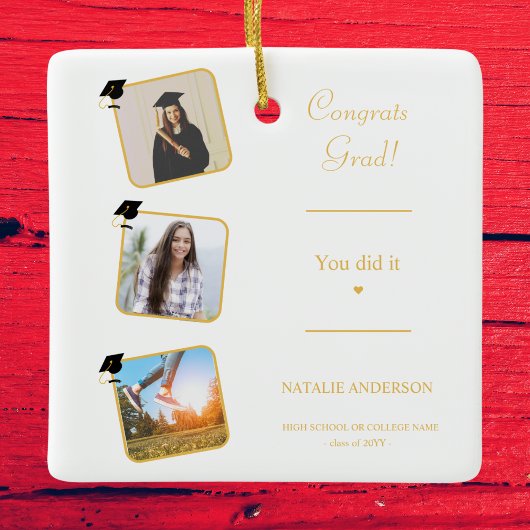 Herzlichen Glückwunsch Graduate Foto Einfaches Abs Keramikornament