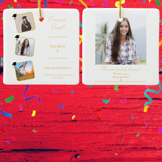 Herzlichen Glückwunsch Graduate Foto Einfaches Abs Keramikornament