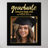 Herzlichen Glückwunsch Graduate - Foto mit Gold Foliendrucke (Vorderseite)