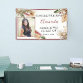 Herzlichen Glückwunsch Graduate Foto Tropical Bohe Banner (Messeveranstaltung)