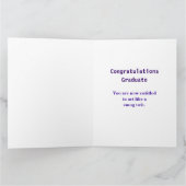 Herzlichen Glückwunsch Graduate Funny Verse Inside Karte (Innenseite)