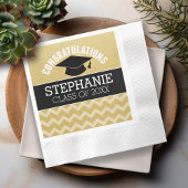 Herzlichen Glückwunsch Graduate - Gold Black Absch Serviette