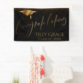 Herzlichen Glückwunsch Graduate Gold Confetti auf  Banner (Insitu)