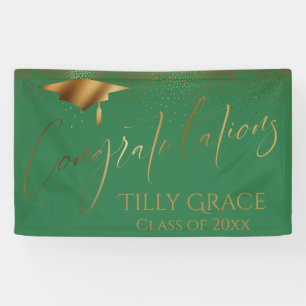 Herzlichen Glückwunsch Graduate Gold Confetti zu G Banner