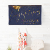 Herzlichen Glückwunsch Graduate Gold Confetti zur  Banner (Insitu)