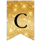 Herzlichen Glückwunsch Graduate Gold Sparkle Absch Wimpelkette (Zweite Fahne)