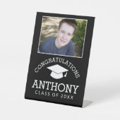 Herzlichen Glückwunsch Graduate Graduation Cap 1 F Sockelschild (Vorderseite)