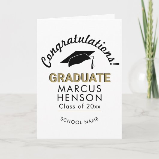 Herzlichen Glückwunsch Graduate Graduation Cap Karte (Vorderseite)