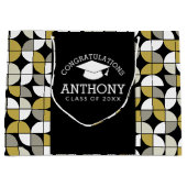 Herzlichen Glückwunsch Graduate Graduation Cap MCM Große Geschenktüte (Vorderseite)