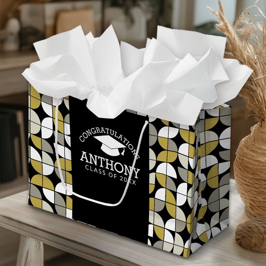 Herzlichen Glückwunsch Graduate Graduation Cap MCM Große Geschenktüte