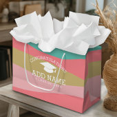 Herzlichen Glückwunsch Graduate Graduation Cap Mod Große Geschenktüte