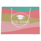 Herzlichen Glückwunsch Graduate Graduation Cap Mod Große Geschenktüte (Vorderseite)