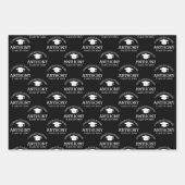 Herzlichen Glückwunsch Graduate Graduation Cap rot Geschenkpapier Set (Vorderseite 2)