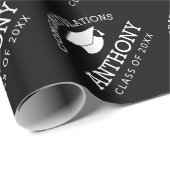 Herzlichen Glückwunsch Graduate Graduation Cap sch Geschenkpapier (Rolleneckpunkt)