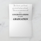 Herzlichen Glückwunsch Graduate Grußkarte Karte (Innenseite)