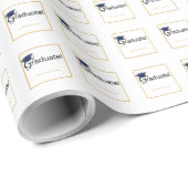 Herzlichen Glückwunsch Graduate, Hat, Tassel, Blue Geschenkpapier (Rolleneckpunkt)