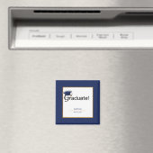 Herzlichen Glückwunsch Graduate, Hat, Tassel, Blue Magnet (In Situ (Geschirrspüler))