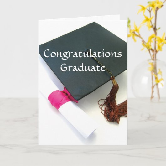 Herzlichen Glückwunsch Graduate Karte (Gelbe Blume)