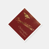 Herzlichen Glückwunsch Graduate, Klasse der Gold B Serviette (Ecke)