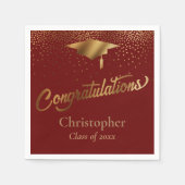 Herzlichen Glückwunsch Graduate, Klasse der Gold B Serviette (Vorderseite)