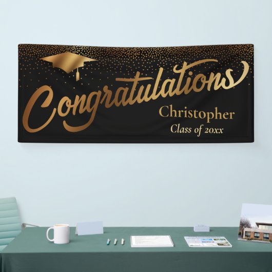 Herzlichen Glückwunsch Graduate, Klasse des Goldes Banner (Messe)