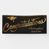 Herzlichen Glückwunsch Graduate, Klasse des Goldes Banner (Horizontal)