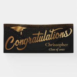 Herzlichen Glückwunsch Graduate, Klasse des Goldes Banner