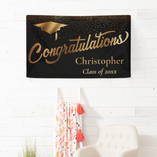 Herzlichen Glückwunsch Graduate, Klasse des Goldes Banner (Insitu)