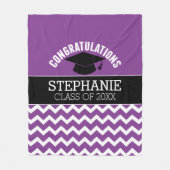 Herzlichen Glückwunsch Graduate - Lila Schwarzer A Fleecedecke (Vorderseite)