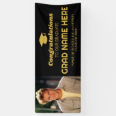 Herzlichen Glückwunsch Graduate mit Foto - Black G Banner (Vertikal)