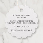 Herzlichen Glückwunsch Graduate mit Name & Cap Geschenkanhänger (Rückseite)