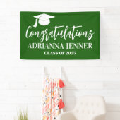 Herzlichen Glückwunsch Graduate Modern Script Gree Banner (Insitu)