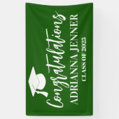 Herzlichen Glückwunsch Graduate Modern Script Gree Banner (Vertikal)