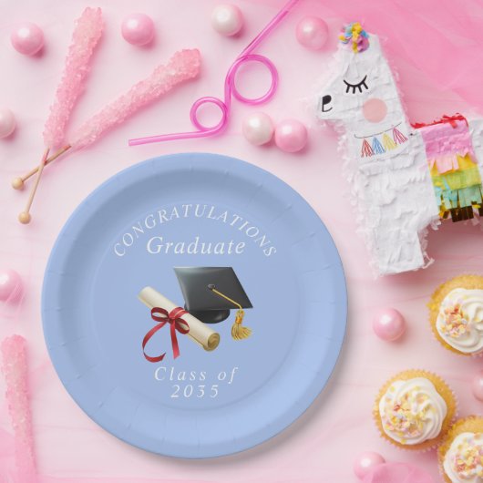 Herzlichen Glückwunsch Graduate Mortar Board Diplo Pappteller (Party)