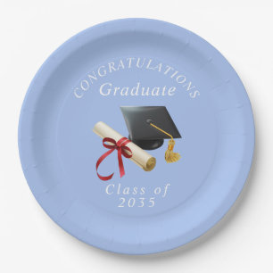 Herzlichen Glückwunsch Graduate Mortar Board Diplo Pappteller