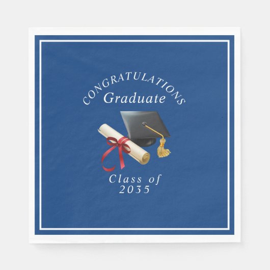 Herzlichen Glückwunsch Graduate Mortar Board Diplo Serviette (Vorderseite)