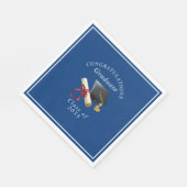 Herzlichen Glückwunsch Graduate Mortar Board Diplo Serviette (Ecke)