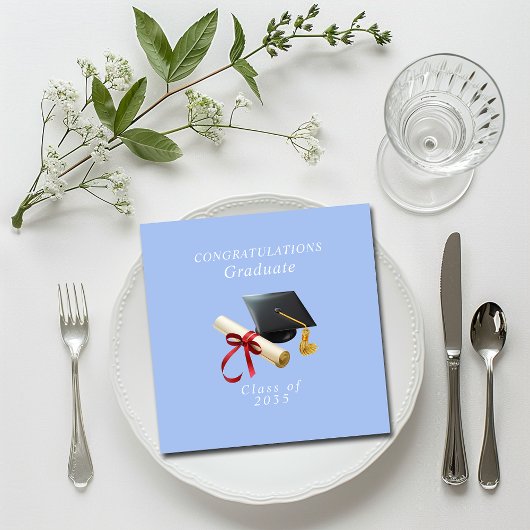 Herzlichen Glückwunsch Graduate Mortar Board Diplo Serviette