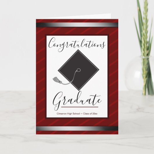 Herzlichen Glückwunsch Graduate Mortarboard und Sc Karte (Vorderseite)