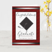 Herzlichen Glückwunsch Graduate Mortarboard und Sc Karte (Gelbe Blume)