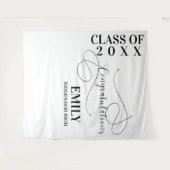 Herzlichen Glückwunsch Graduate Name 2025 Abschlus Wandteppich (Vorderseite (Horizontal))