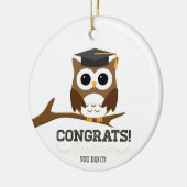 Herzlichen Glückwunsch Graduate Owl Keramik Ornament (Links)