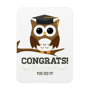Herzlichen Glückwunsch Graduate Owl Magnet