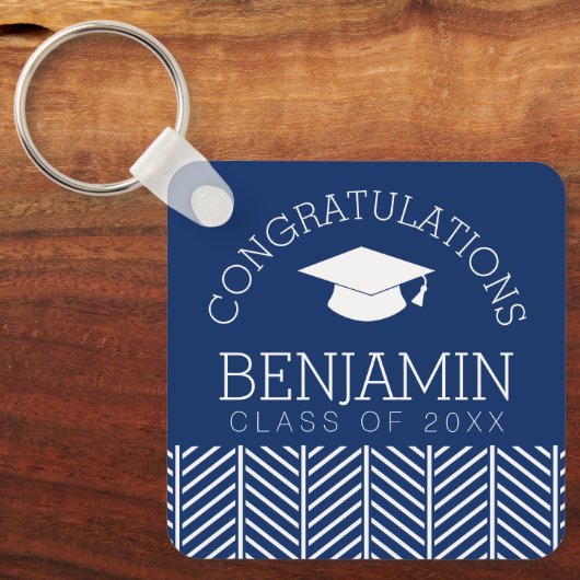 Herzlichen Glückwunsch Graduate - Party KANN FARBE Schlüsselanhänger (Vorderseite)