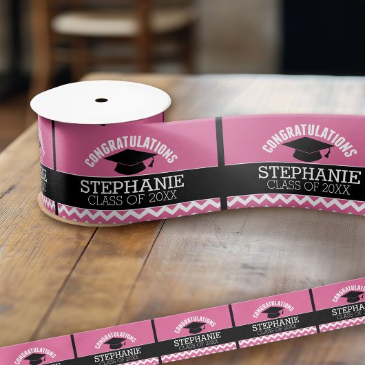 Herzlichen Glückwunsch Graduate - Personalisierter Satinband