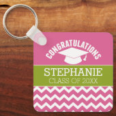 Herzlichen Glückwunsch Graduate - Personalisierter Schlüsselanhänger (Vorderseite)
