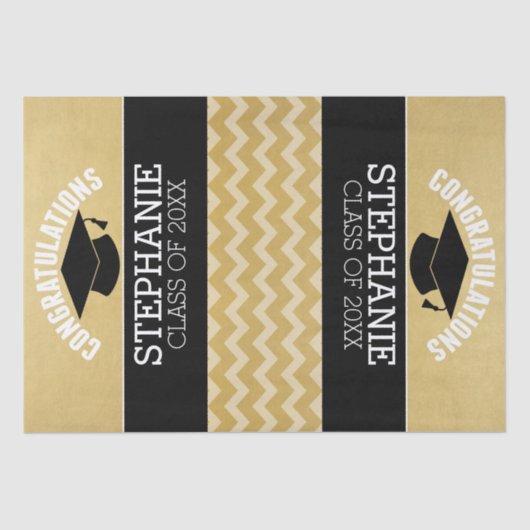 Herzlichen Glückwunsch Graduate - Personalisierter Seidenpapier (Vorderseite)