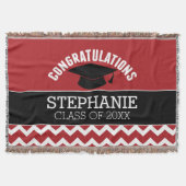 Herzlichen Glückwunsch Graduate - Red Black Abschl Decke (Vorderseite)